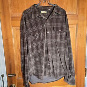 True Grit Dry goods Flannel Mens XL Button Up Shirt Soft Quaility Heavy